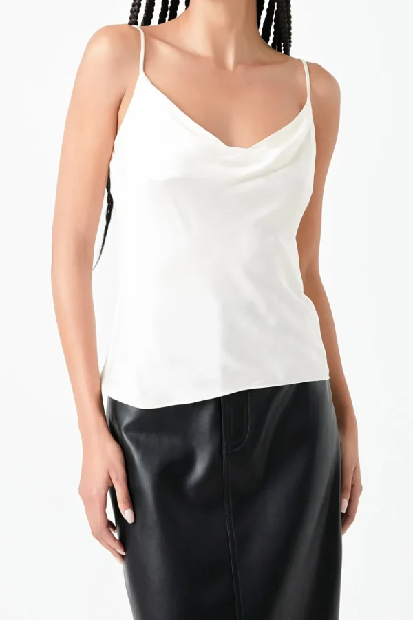 GREY LAB Matching Sets | Tops*- Satin Cowl Neck Top