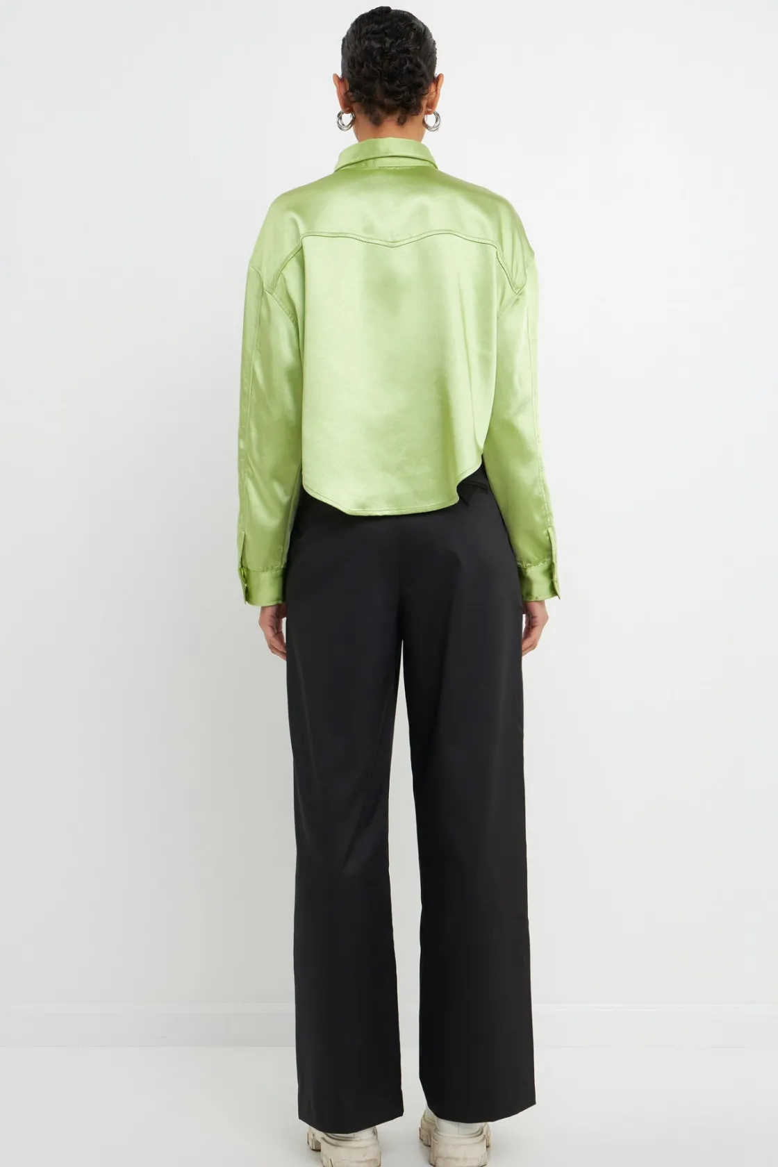 grey_lab__satin_crop_jack_4.webp GREY LAB Jackets & Coats | Tops*- Satin Crop Jacket LIGHTGREEN