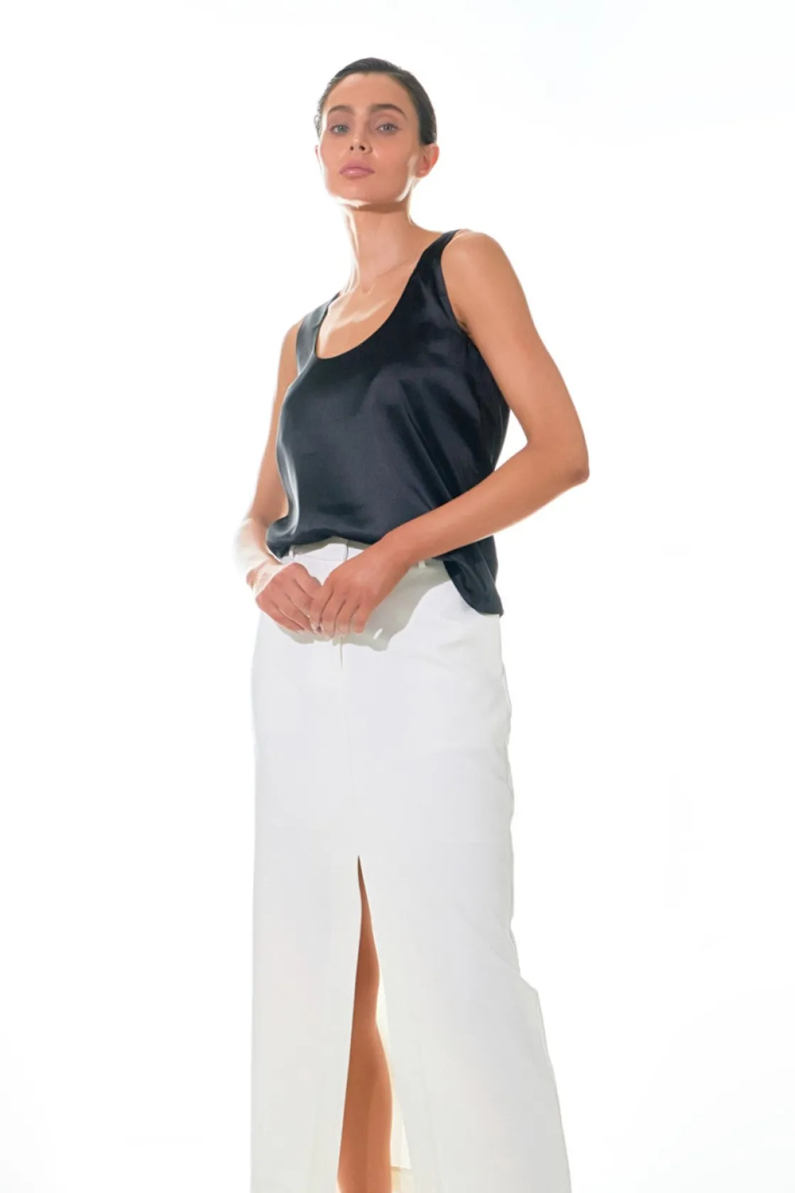grey_lab__satin_sleeveles_3.webp GREY LAB Tops*- Satin Sleeveless Top BLACK