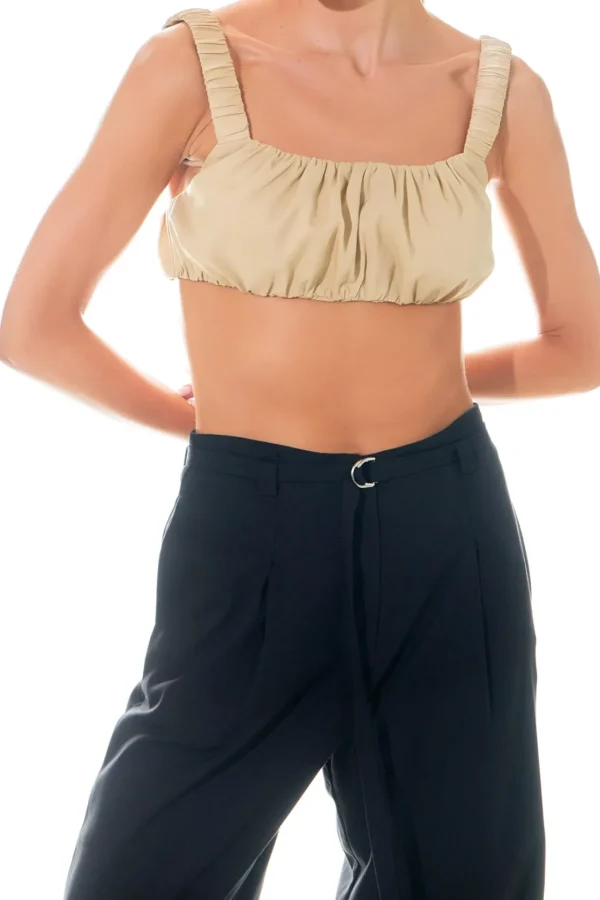 GREY LAB Tops*- Scrunchie Bandeau Top KHAKI