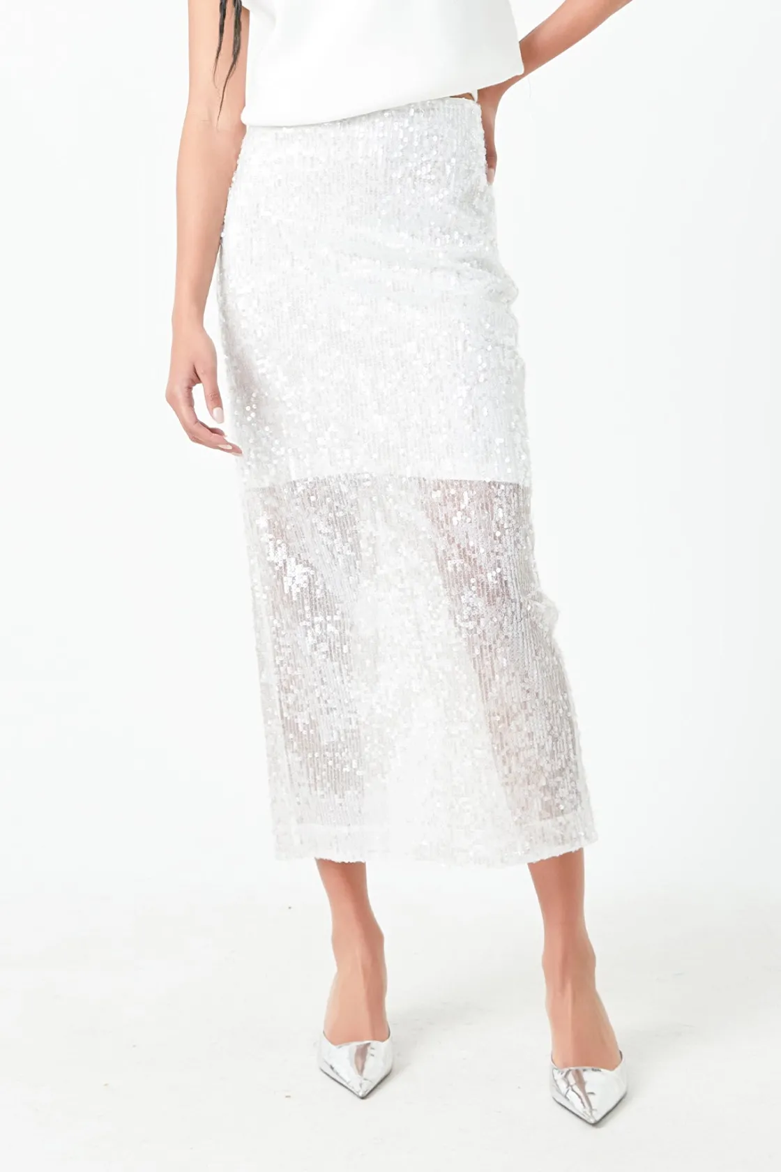 grey_lab__sequin_back_sli_0.webp GREY LAB Matching Sets | Skirts*- Sequin Back Slit Maxi Skirt