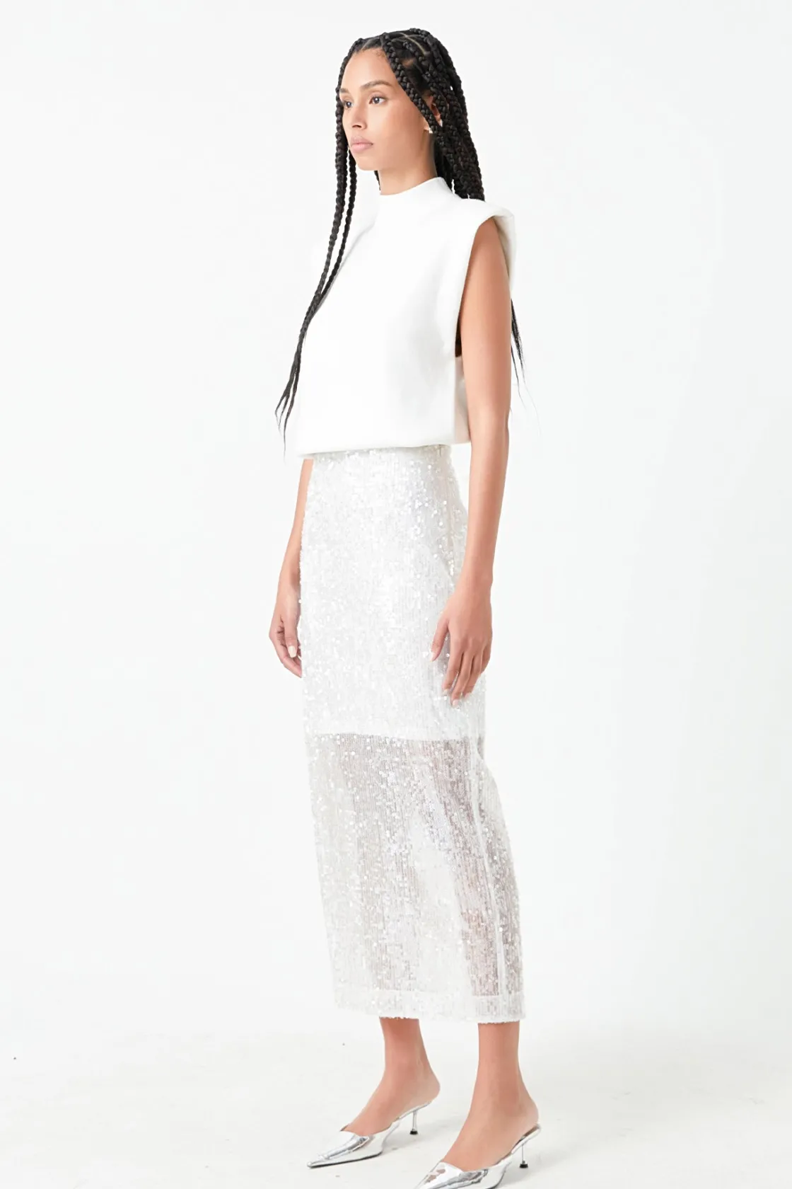 grey_lab__sequin_back_sli_1.webp GREY LAB Matching Sets | Skirts*- Sequin Back Slit Maxi Skirt