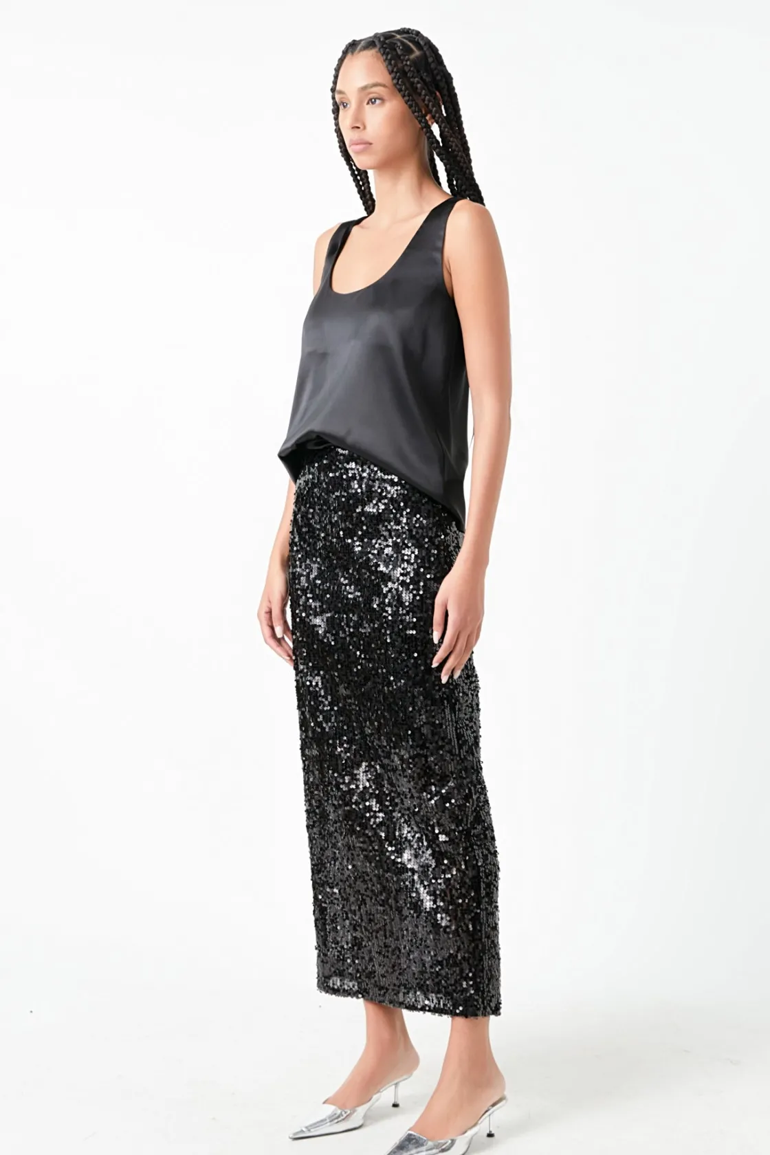 grey_lab__sequin_back_sli_7.webp GREY LAB Matching Sets | Skirts*- Sequin Back Slit Maxi Skirt
