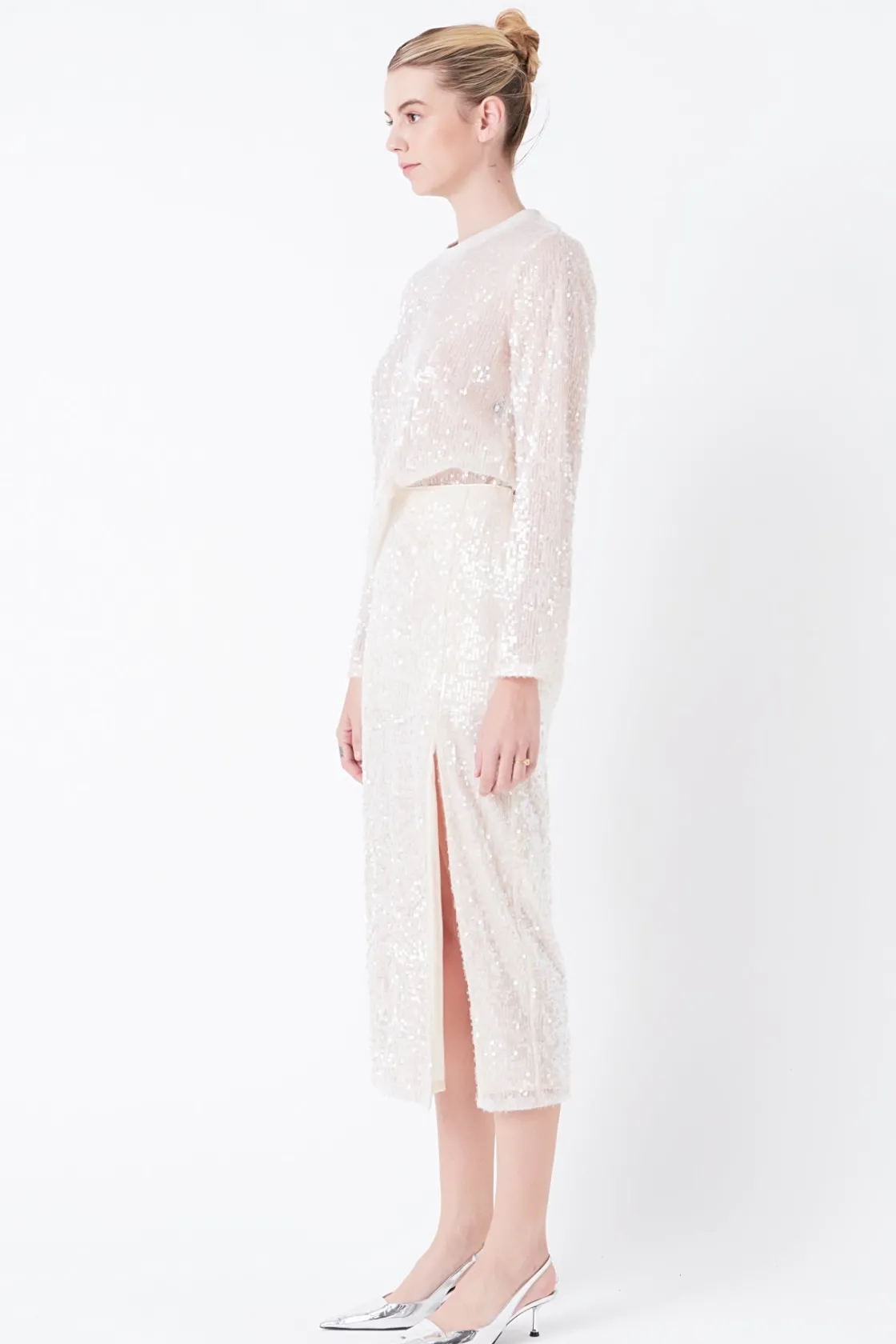 grey_lab__sequin_sheer_to_2.webp GREY LAB Matching Sets | Tops*- Sequin Sheer Top NUDEPINK