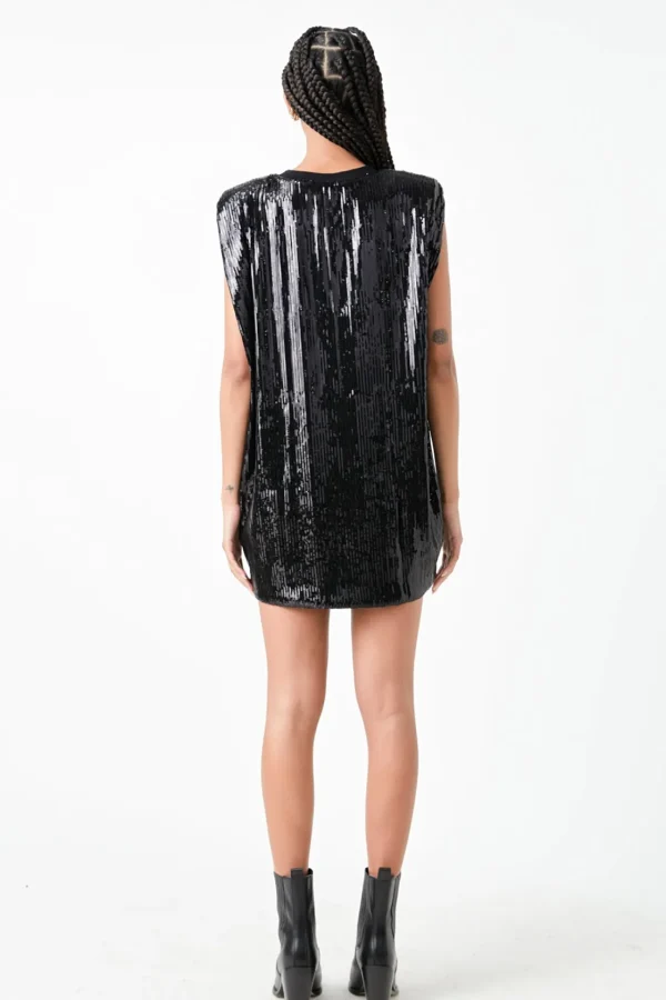 GREY LAB Sequin Dresses | Tops*- Sequined Mini Dress BLACK