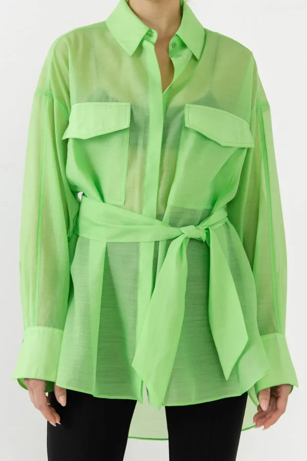 GREY LAB Shirts & Blouses | Tops*- Sheer Overshirt