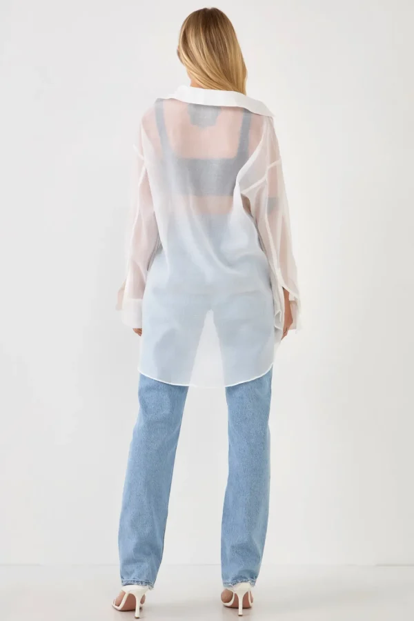 GREY LAB Shirts & Blouses | Tops*- Sheer Overshirt