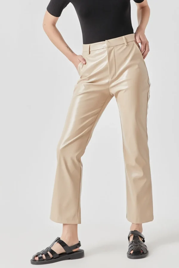 GREY LAB Pants | Tops*- Shiny High-Waisted Faux Leather Pants