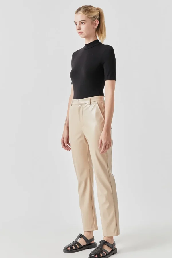 GREY LAB Pants | Tops*- Shiny High-Waisted Faux Leather Pants