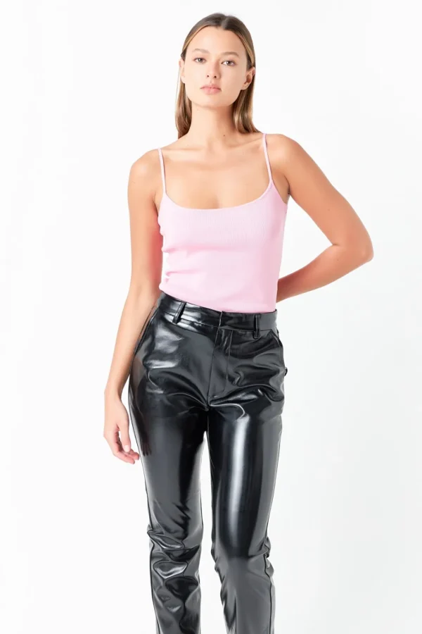 GREY LAB Pants | Tops*- Shiny High-Waisted Faux Leather Pants