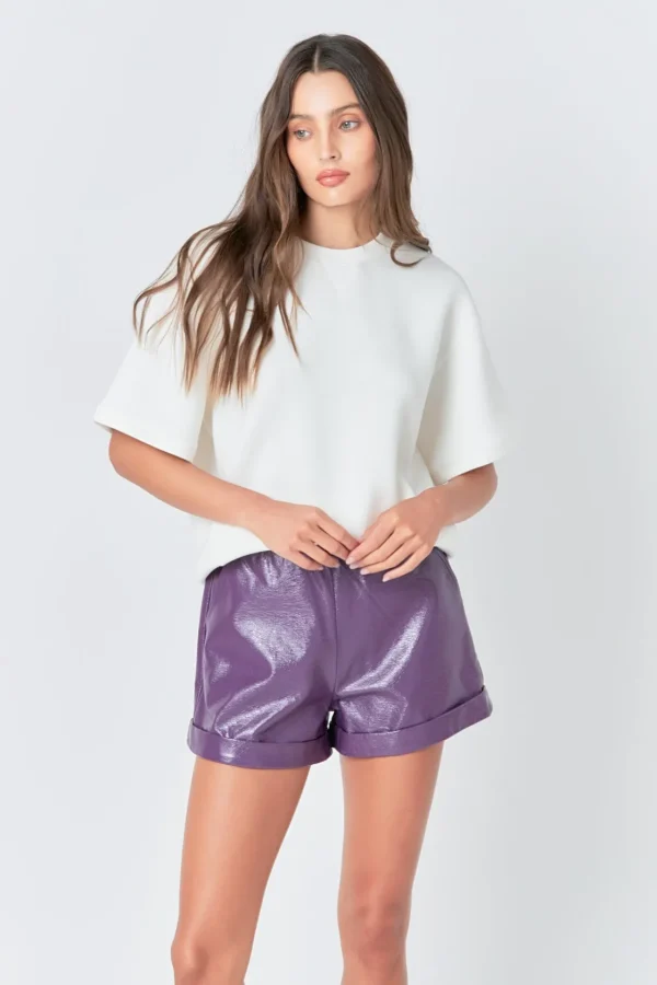 GREY LAB Shorts & Skorts | Tops*- Shiny PU Shorts