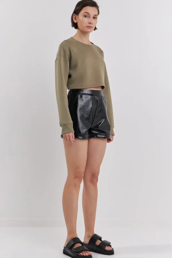 GREY LAB Shorts & Skorts | Tops*- Shiny PU Shorts