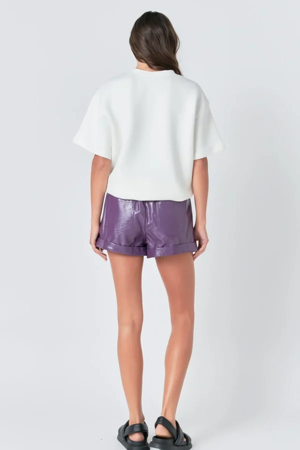 GREY LAB Shorts & Skorts | Tops*- Shiny PU Shorts