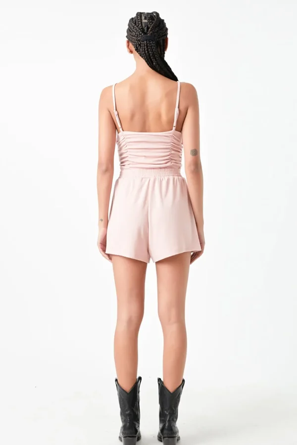 GREY LAB Sweaters & Knits | Tops*- Shirred Detail Knit Romper DUSTYPINK