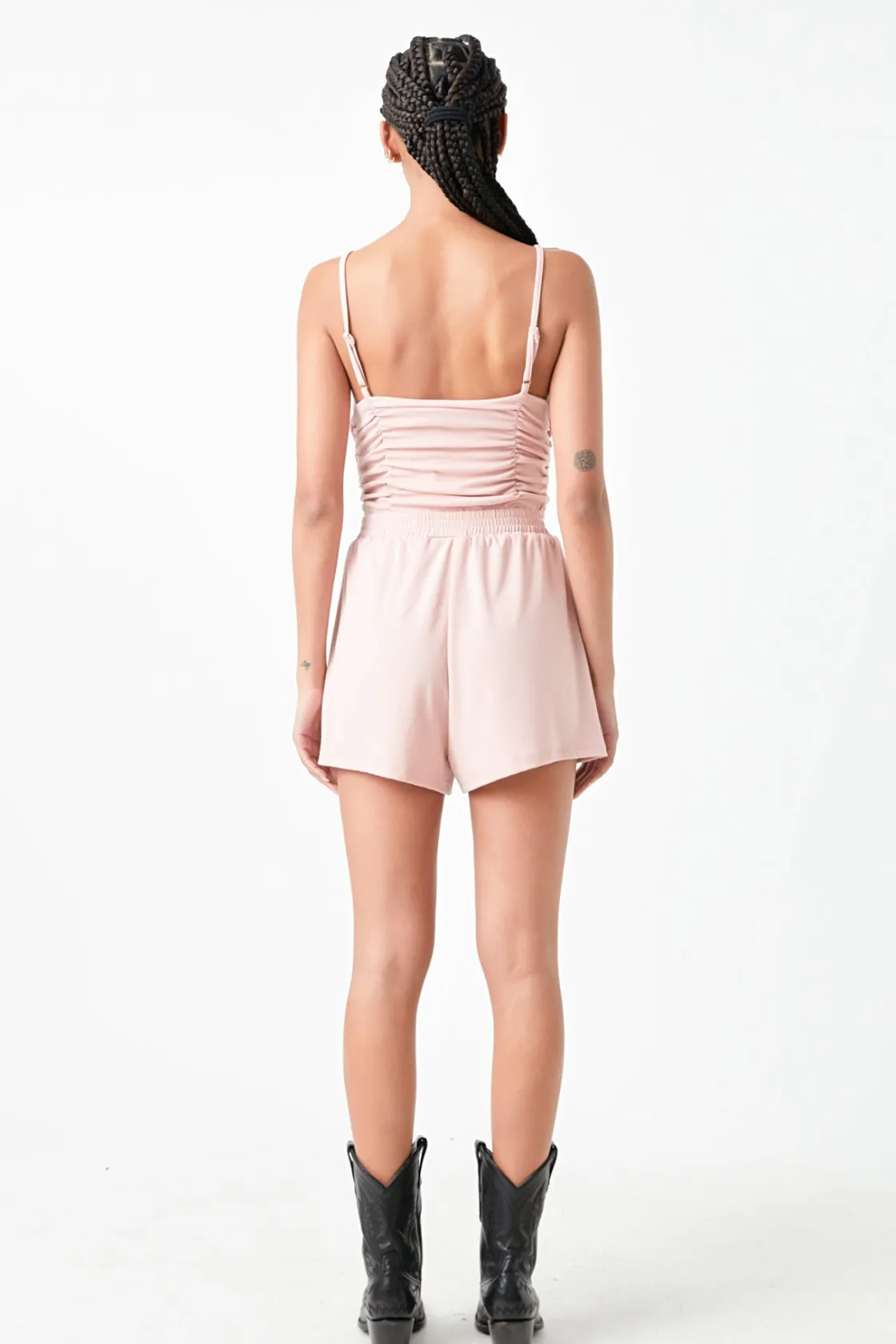 grey_lab__shirred_detail__5.webp GREY LAB Sweaters & Knits | Tops*- Shirred Detail Knit Romper DUSTYPINK