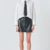 GREY LAB Shirts & Blouses | Tops*- Shirt with Faux Leather Necktie WHITE