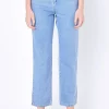 GREY LAB Denim*- Short Sleeve Denim Jumpsuit BLUE
