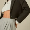 GREY LAB Matching Sets | Blazers*- Single Breasted Cropped Blazer BLACK