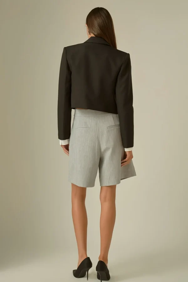 GREY LAB Matching Sets | Blazers*- Single Breasted Cropped Blazer BLACK