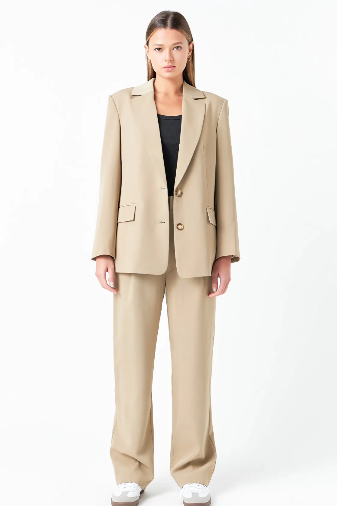 grey_lab__single_breasted_3.webp GREY LAB Matching Sets | Blazers*- Single Breasted Oversized Blazer KHAKI