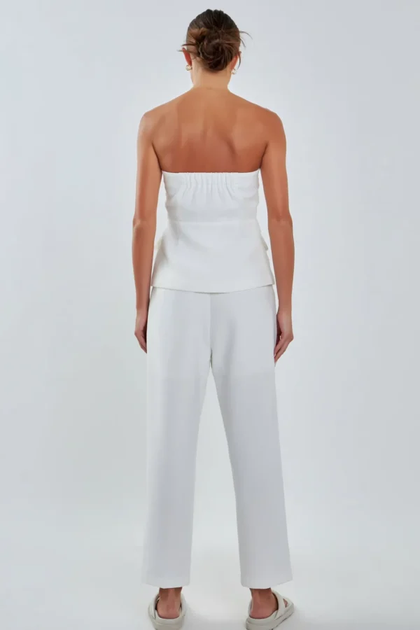 GREY LAB Tops*- Sleeveless Bustier Vest WHITE