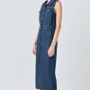 GREY LAB Denim*- Sleeveless Maxi Denim Dress NAVY