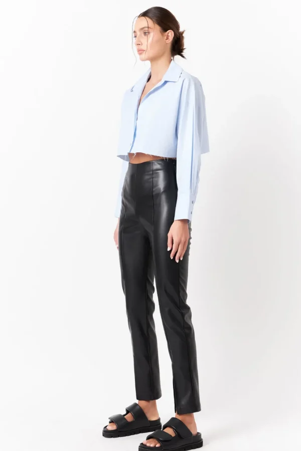 GREY LAB Pants | Tops*- Slit Detail Leggings BLACK