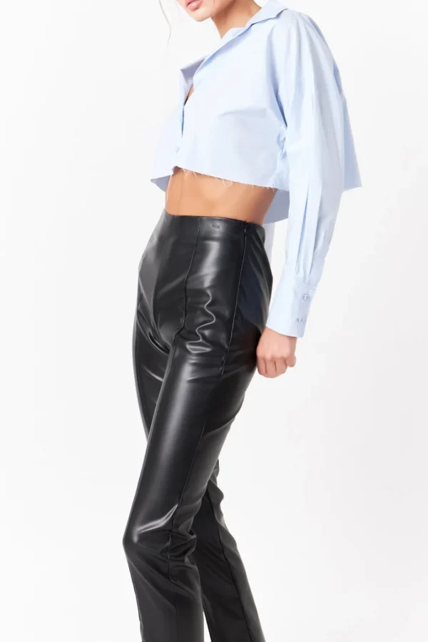 GREY LAB Pants | Tops*- Slit Detail Leggings BLACK