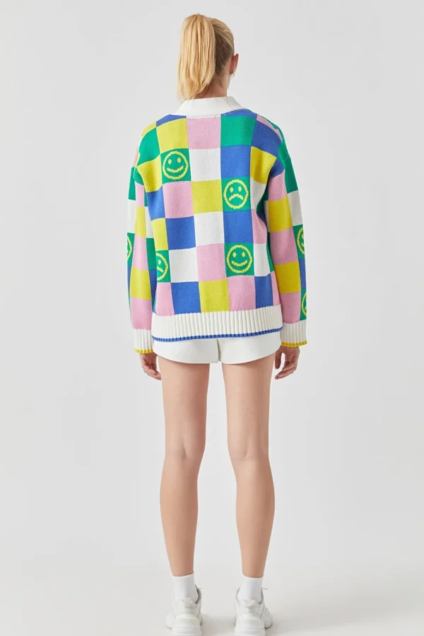 GREY LAB Sweaters & Knits | Tops*- Smiley Colorblock Knit Cardigan MULTI