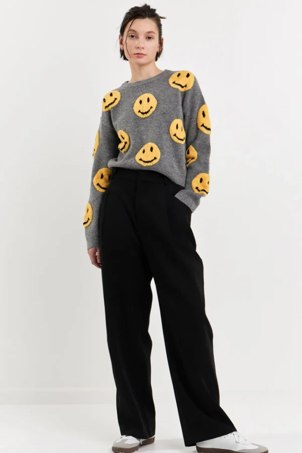 GREY LAB Sweaters & Knits | Tops*- Smiley Face Sweater