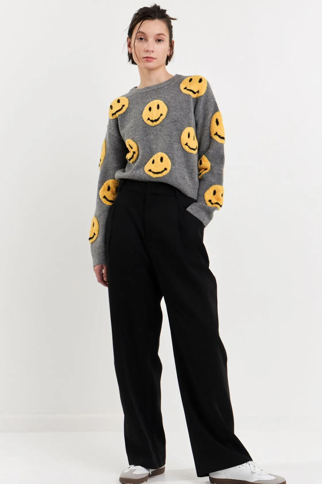 grey_lab__smiley_face_swe_0-1.webp GREY LAB Sweaters & Knits | Tops*- Smiley Face Sweater