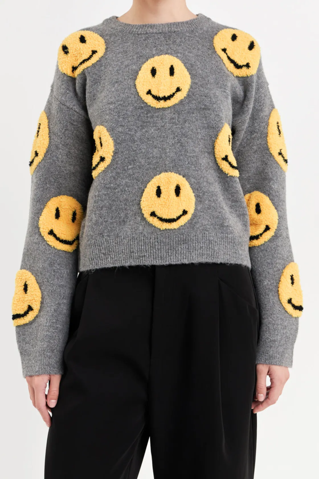 grey_lab__smiley_face_swe_1-1.webp GREY LAB Sweaters & Knits | Tops*- Smiley Face Sweater