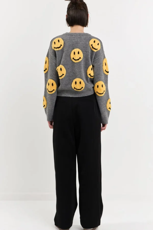 GREY LAB Sweaters & Knits | Tops*- Smiley Face Sweater