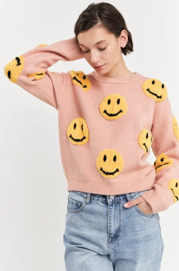GREY LAB Sweaters & Knits | Tops*- Smiley Face Sweater
