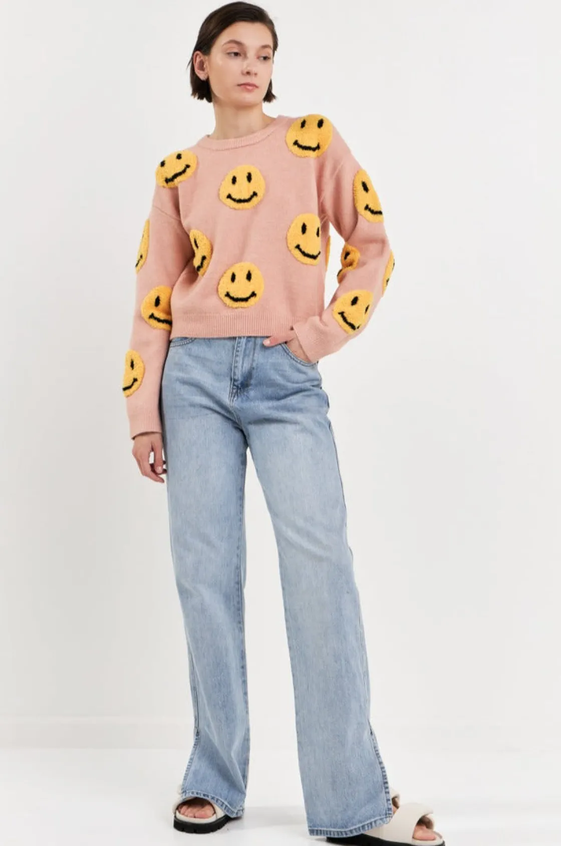 grey_lab__smiley_face_swe_5.webp GREY LAB Sweaters & Knits | Tops*- Smiley Face Sweater