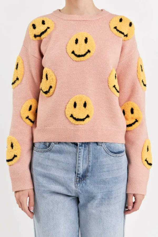 GREY LAB Sweaters & Knits | Tops*- Smiley Face Sweater