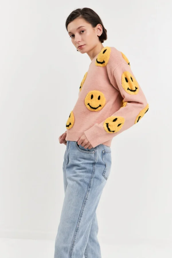 GREY LAB Sweaters & Knits | Tops*- Smiley Face Sweater