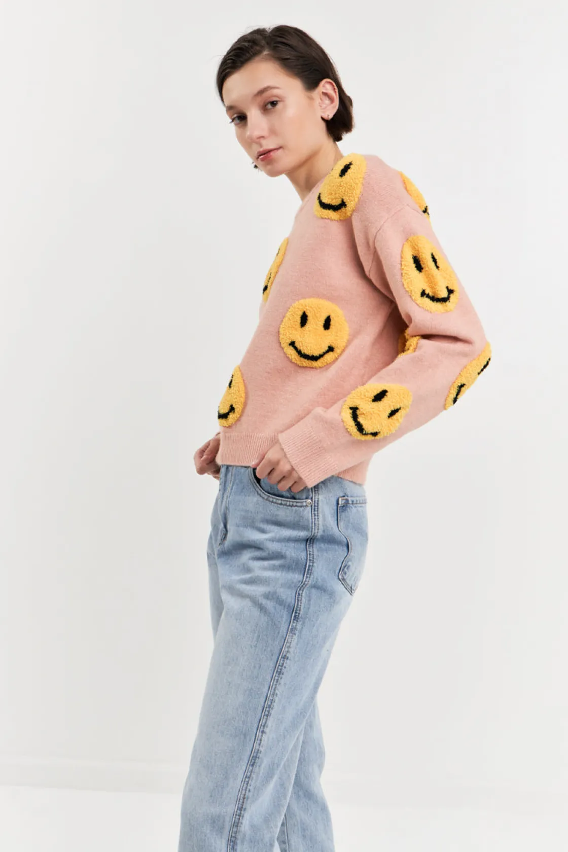 grey_lab__smiley_face_swe_8.webp GREY LAB Sweaters & Knits | Tops*- Smiley Face Sweater