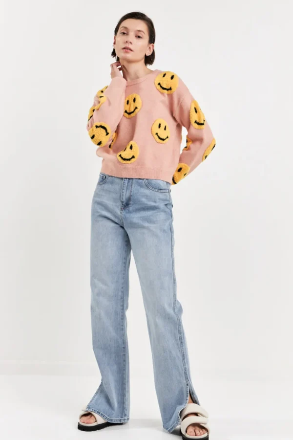 GREY LAB Sweaters & Knits | Tops*- Smiley Face Sweater