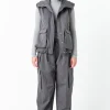 GREY LAB Matching Sets | Tops*- Snap Button Boxy Vest GREY