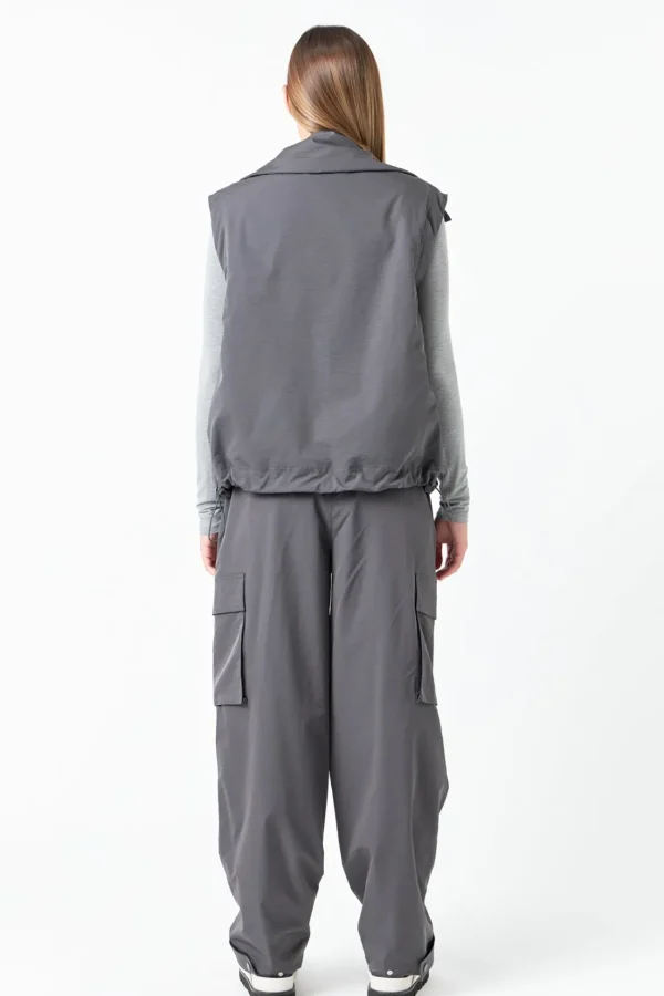 GREY LAB Matching Sets | Tops*- Snap Button Boxy Vest GREY
