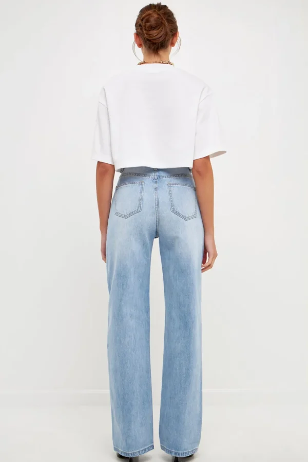 GREY LAB Tops*- Soft Boxy Cropped T-shirt WHITE
