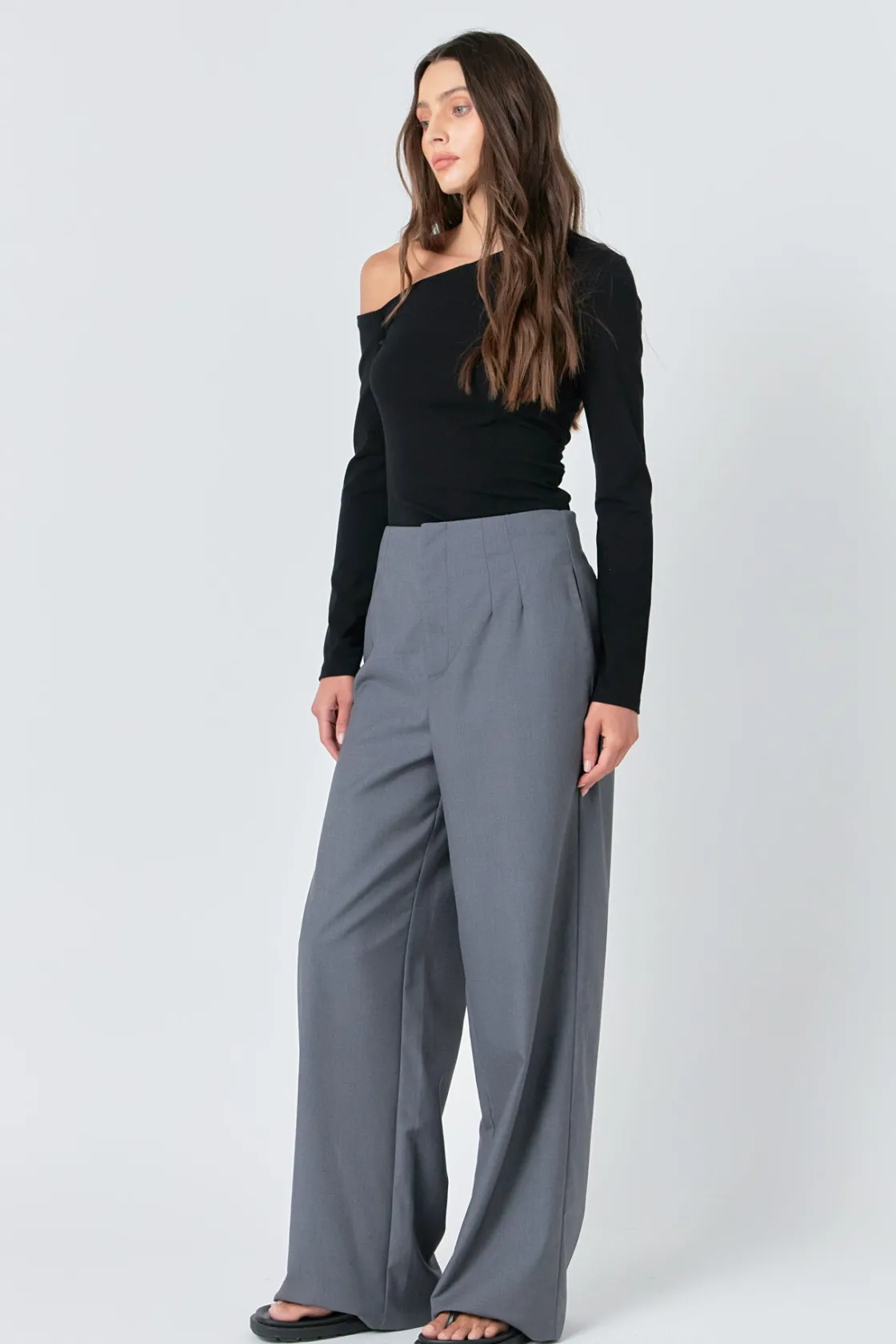 grey_lab__soft_knit_asymm_2.webp GREY LAB Sweaters & Knits | Tops*- Soft Knit Asymmetrical Top BLACK
