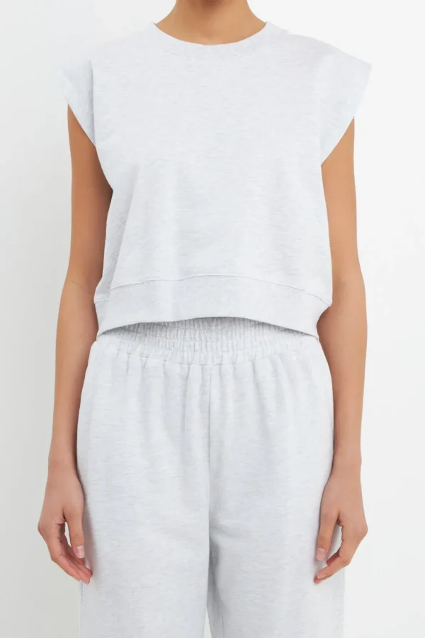 GREY LAB Tops*- Soft Muscle Sweatshirt HEATHERGREY
