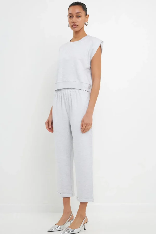 GREY LAB Tops*- Soft Muscle Sweatshirt HEATHERGREY