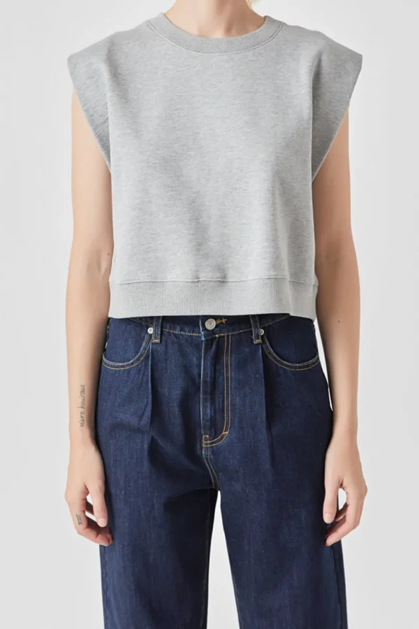 GREY LAB Tops*- Soft Muscle Sweatshirt