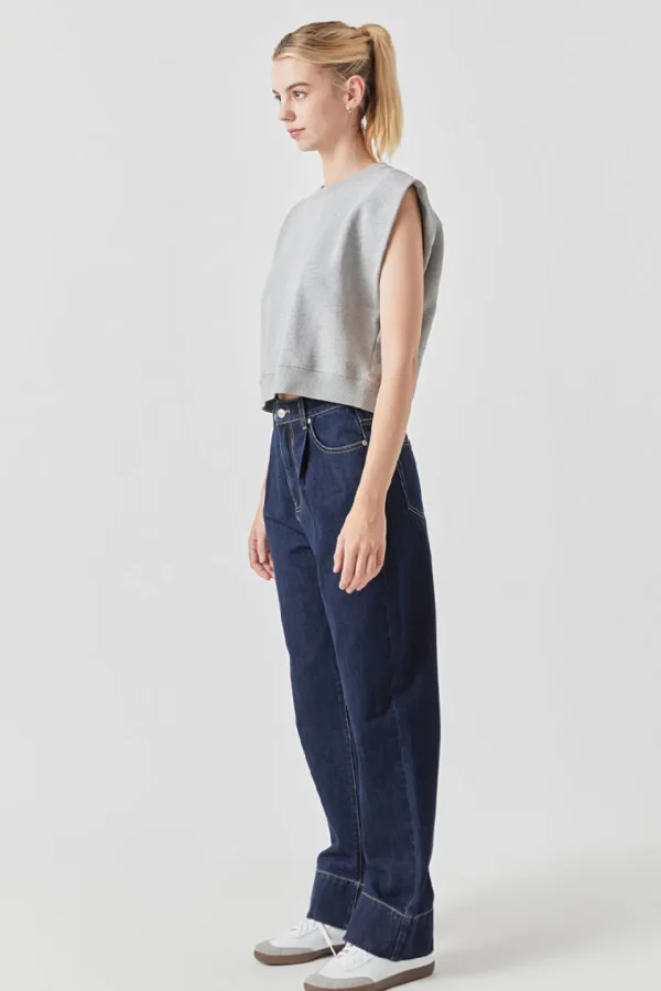GREY LAB Tops*- Soft Muscle Sweatshirt