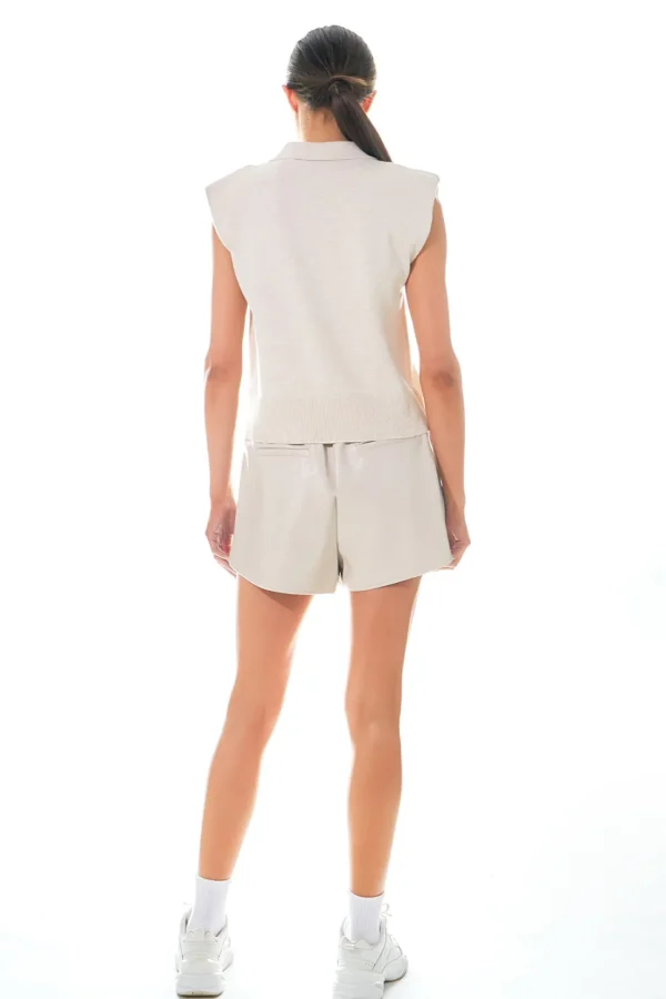 GREY LAB Sweaters & Knits | Tops*- Soft Sleeveless Knit Polo Top
