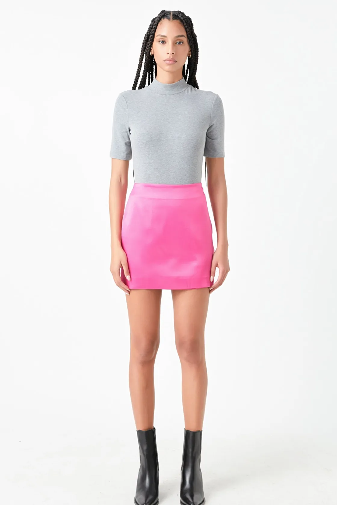 grey_lab__solid_satin_fit_18.webp GREY LAB Skirts | Tops*- Solid Satin Fit Mini Skirt