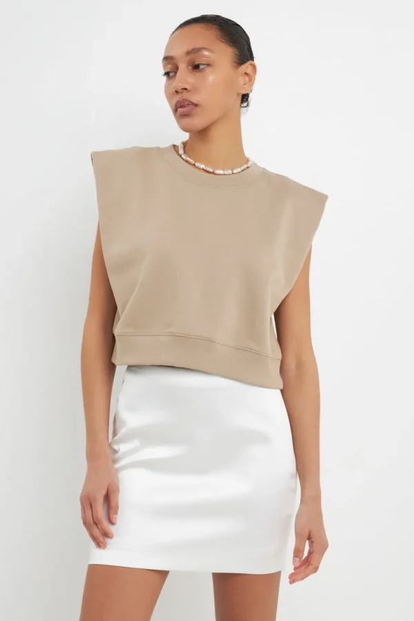 GREY LAB Skirts | Tops*- Solid Satin Fit Mini Skirt